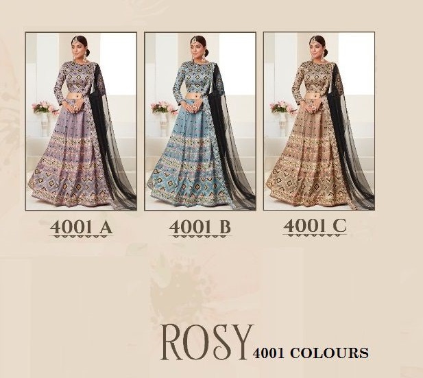 Rosy 4001 Colours Aawiya Lehenga Choli Manufacturer Wholesaler