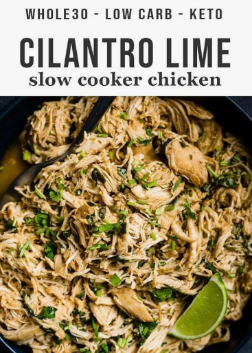 SLOW COOKER CILANTRO LIME CHICKEN