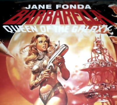 Barbarella, Jane Fonda, Roger Vadim, jeune femme, fusil laser, maillot une-pièce, espace, science-fiction, érotisme