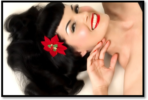 For this glam 50s wedding makeup look your lips need to be red bold