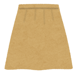 スカートのイラスト（茶色）