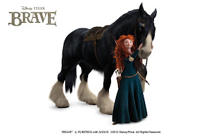 Brave merida with angus wallpaper