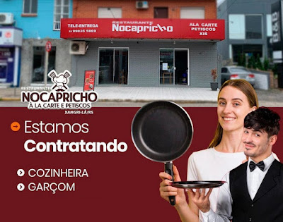 Vagas para Cozinheira e Garçom em Xangri-lá