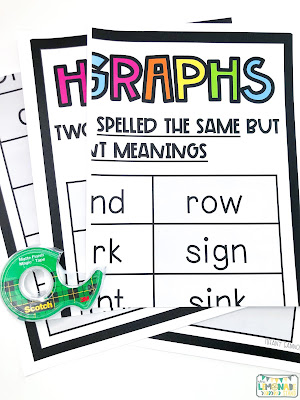 homographs activities and games