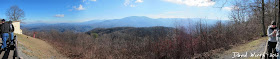 panoramic view of the smokey mountain national park, dome, peak