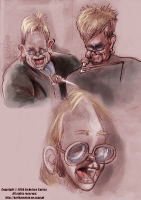 Elton John caricatures