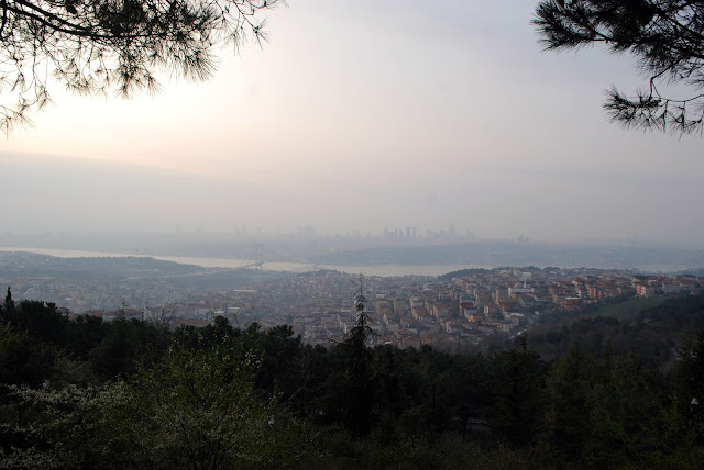 Вид на Стамбул и Босфор с холма Чамлыджа. Стамбул. Турция.