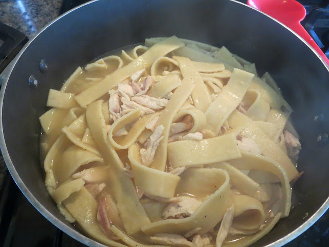 Chicken Noodle Soup with Homemade Egg Noodles--Use a rotisserie chicken to simplify the meal!