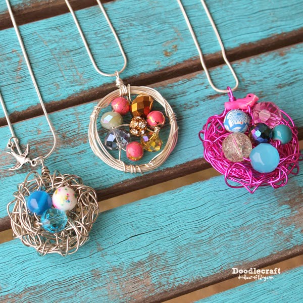 How to Make a Wire Wrapped Bird Nest Necklace!