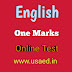 10th English Unit-7 One Mark Practice Test
