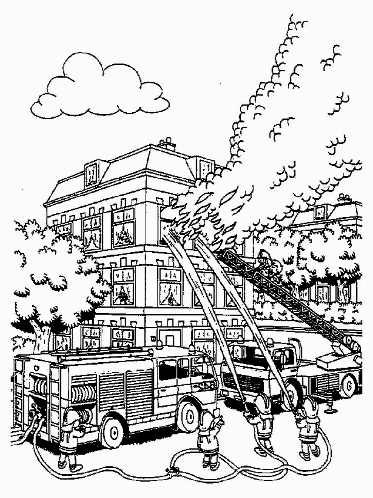 Firefighter Coloring Pages To Print  Realistic Coloring Pages