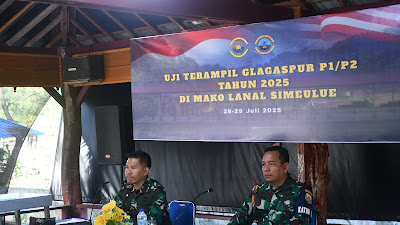  Lanal Simeulue Laksanakan Uji Terampil Glagaspur Pangkalan TK-1/P1 dan TK-2/P2 Tahun 2025