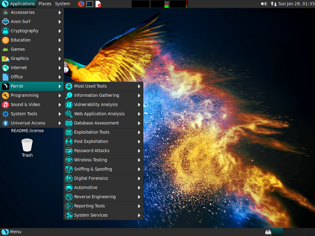 Parrot Security 4.7 - Security GNU/Linux Distribution Designed with Cloud Pentesting and IoT Security in Mind