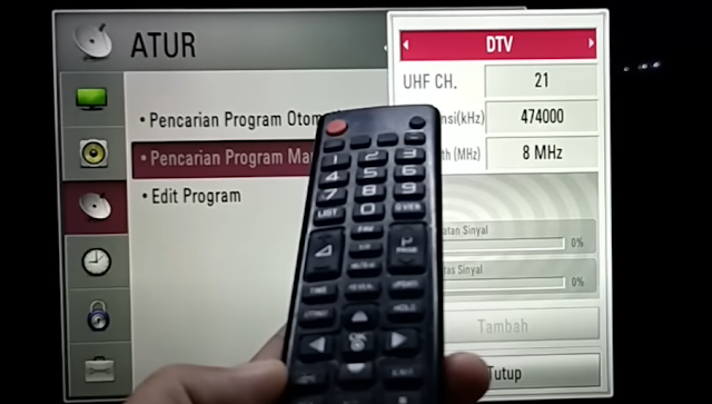 Cara setting tv digital tanpa set top box