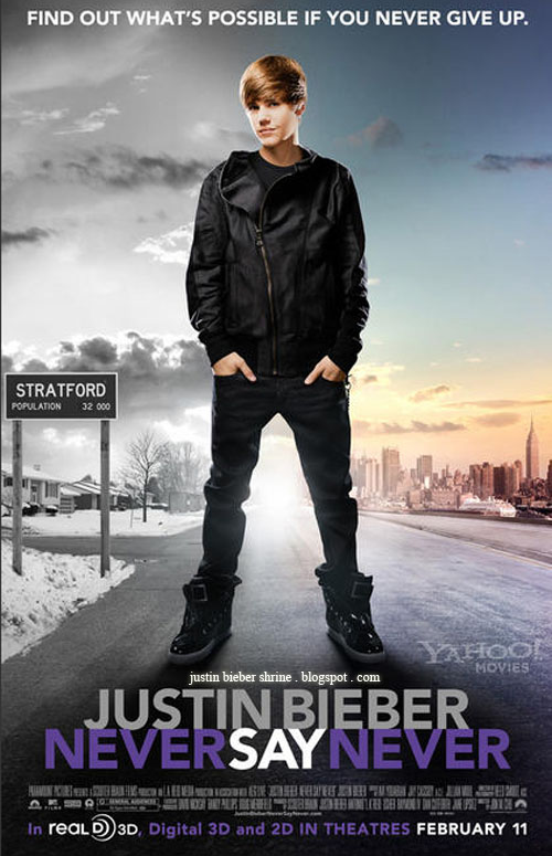 justin bieber never say never 3d poster. new justinbieber neversaynever