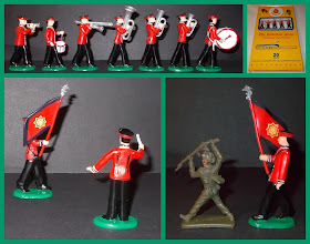 Army Band; Band Master; Bandsmen; Bass Drum; Bugle; Ceremonial Band; Church Army; Drummers; Made in Hong Kong; Military Musicians; Miniature Bandsmen; PVC Plastic Toy Figurines; Sallie Army; Sally Army; Sally Army Musicians; Salvation Army; Salvation Army Band; Salvation Army Ceremonial Bandsmen; Salvation Army Trade Department; Side Drummer; Small Scale World; smallscaleworld.blogspot.com; Standard Bearer; Trade Department Hong Kong'; Trombone; Trumpet; Vintage Plastic Figures; Vintage Toy Figures;