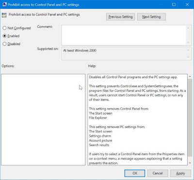  when your friends want to borrow your laptop and you don How to Turn On or Off Settings & Control Panel in Windows 10 via Group Policy