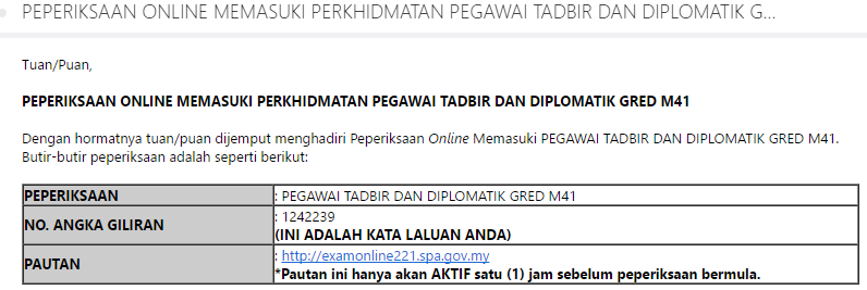 Coretan Beiyan: Memohon jawatan PTD M41