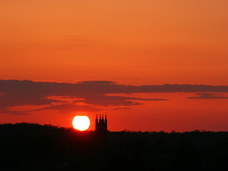 Sunset over the church wallpapers