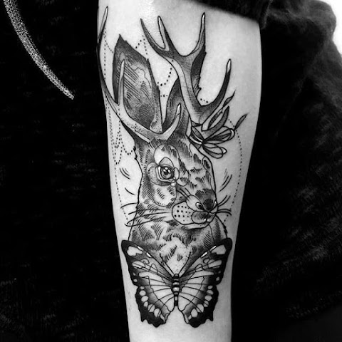 Whimsical Tattoos Of The Mythical Jackalope