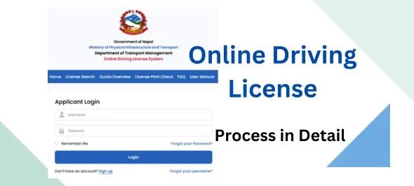 Online Driving License Process in Nepal