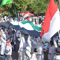   Aksi Bela Palestina Kembali Digelar di Depan Kedubes AS
