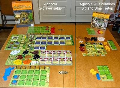 agricola all creatures great and small set up side by side compare