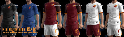 PES 2013 [UPDATE] A.S. Roma kits 2015-2016 by Syirojuddin