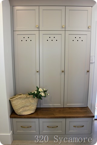 mudroom lockers with hole vents