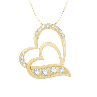Diamond Pendants Necklace Set CA