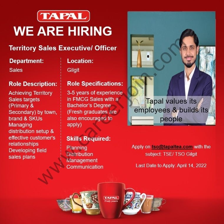 Tapal Tea Pvt Ltd Jobs April 2022