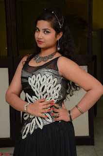 Shrisha Dasari in Sleeveless Short Black Dress At Follow Follow U Audio Launch 052.JPG