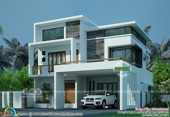2700 square feet 3 bedroom box style home Kerala home 