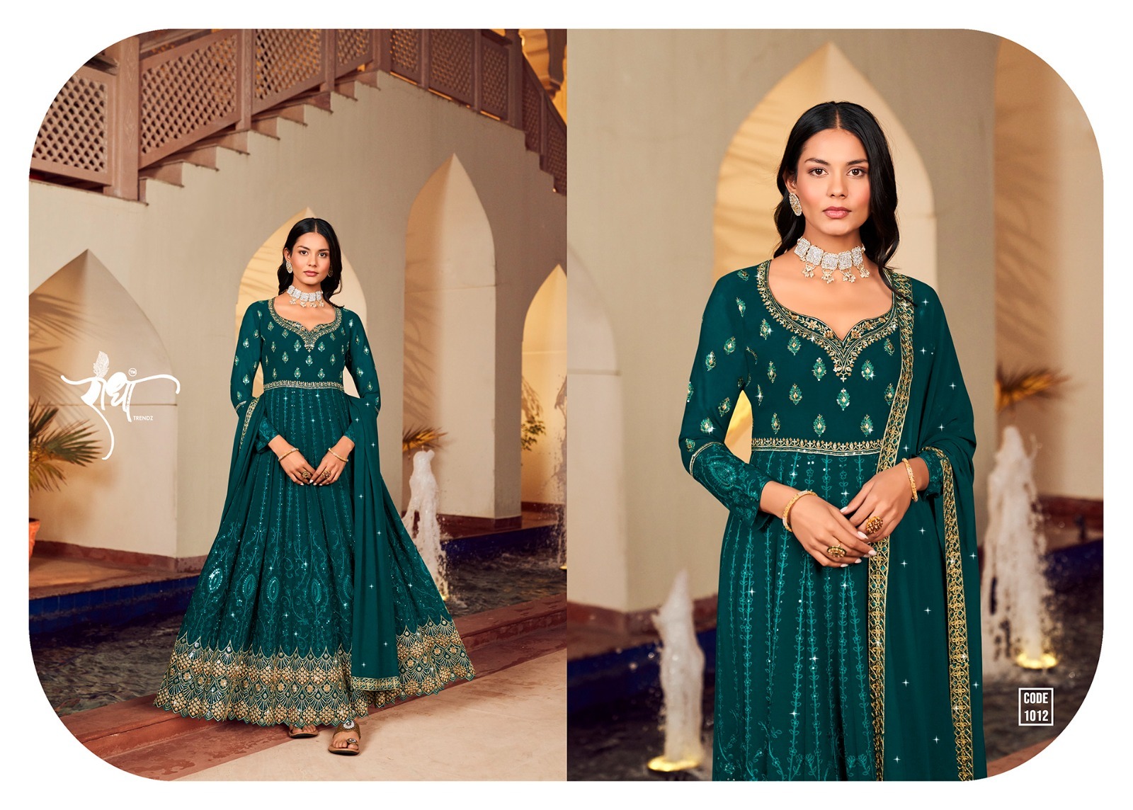Floral Vol 2 Radha Trendz Georgette With Work Readymade Anarkali Suits