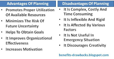 advantages disadvantages planning