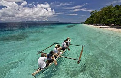 Ambon has a various natural tourist destinations Liang beach inwards Ambon