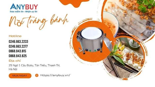 Nồi tráng "Bánh Cuốn & Phở Cuốn" thương hiệu ANYBUY