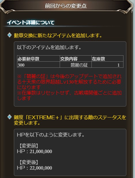 グラブル 古戦場の勲章について メモ ゲームメモとその他色々