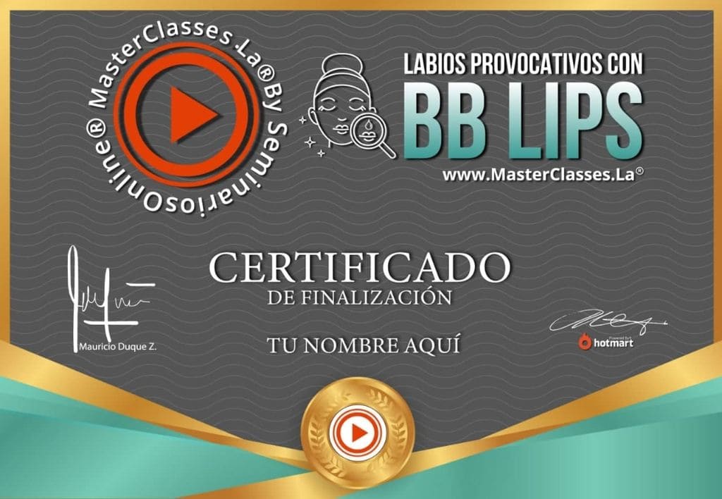CERTIFICADO LABIOS PROVOCATIVOS CON BB LIPS