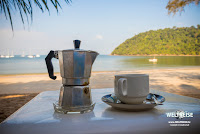 Kaffee auf der paradiesischen Insel Koh Phayam, Thailand.