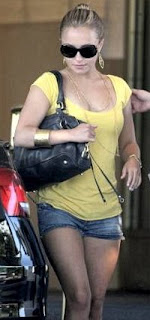 Hayden Panettiere shorts and t-shirt