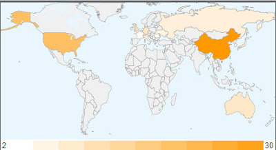 heat map of gold medals