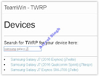 twrp - samsung galaxy j7