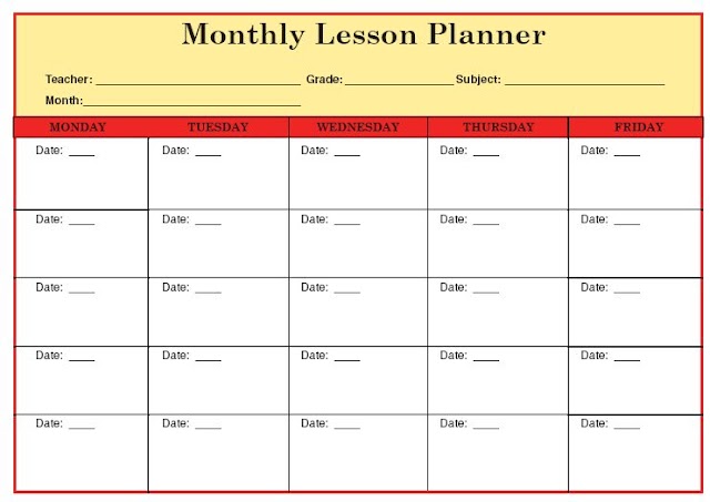 How to make easy monthly lesson plan for all subject - Teacher Training