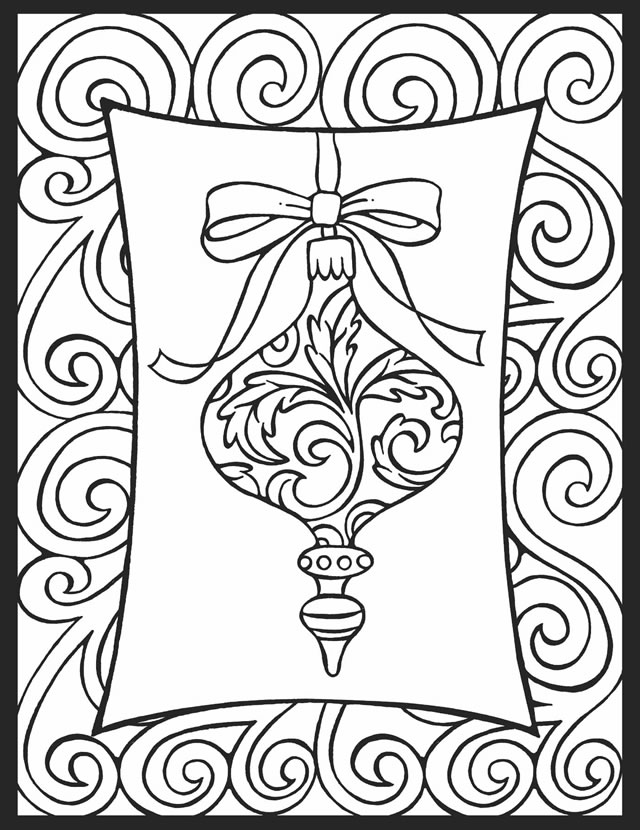 Christmas Tree Ornament Coloring Pages