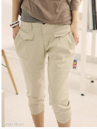 Spring and summer multicolor fashion casual cropped pants