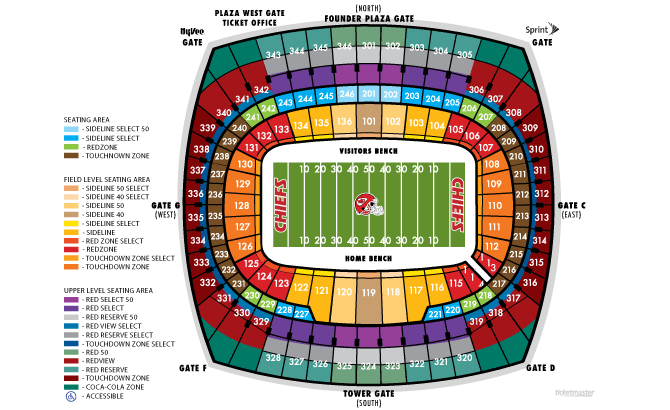 arrowhead stadium seating chart - Arrowhead Stadium Chiefs