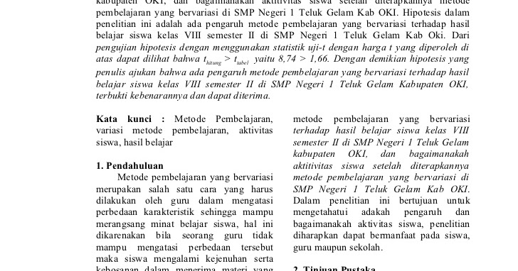 Struktur Standar penulisan Jurnal Ilmiah  Kumpulanjurnal 