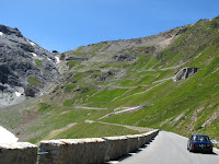 Laurence leads us up the Stelvio