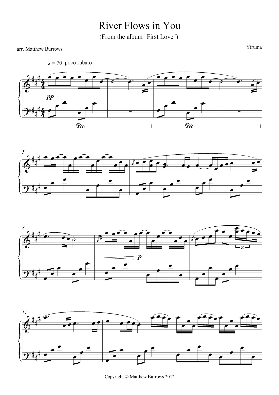 ASTHER YINN: Yiruma | River Flows in You Piano Sheet